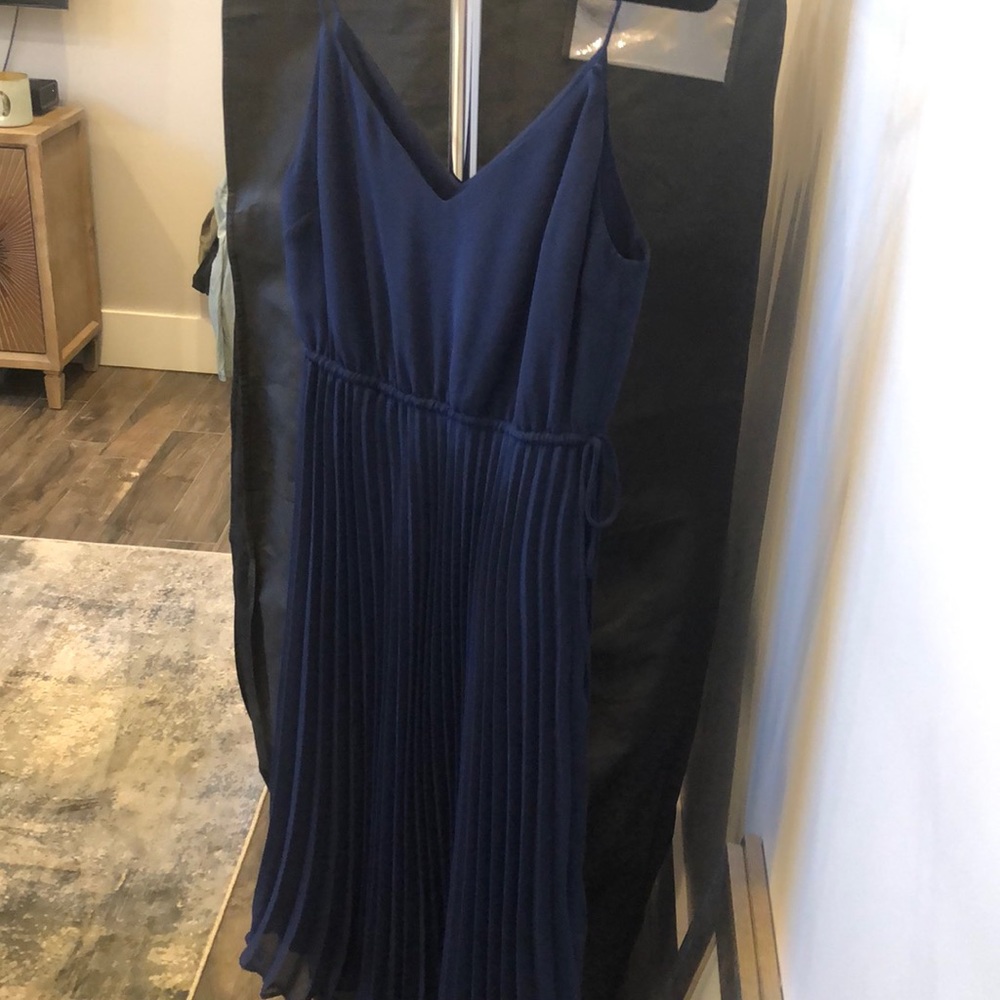 Navy pleaded Dress